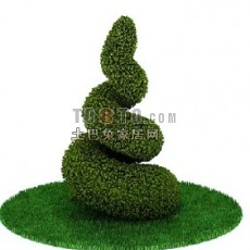 室外植物景观3d模型下载