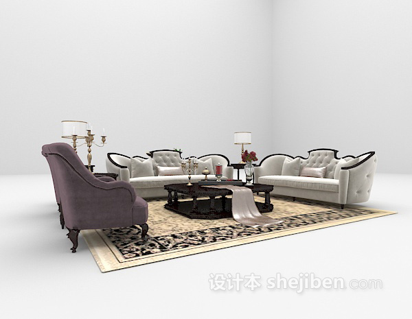 沙发组合3d模型推荐