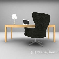 木质书桌3d模型下载
