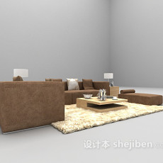 现代风格矮沙发max3d模型下载