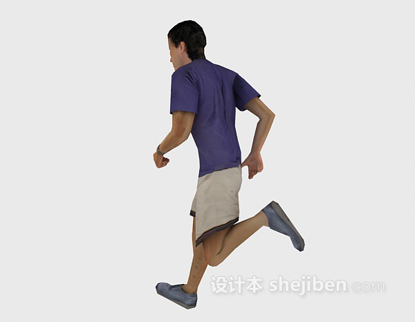 跑步的男人3d人物模型下载