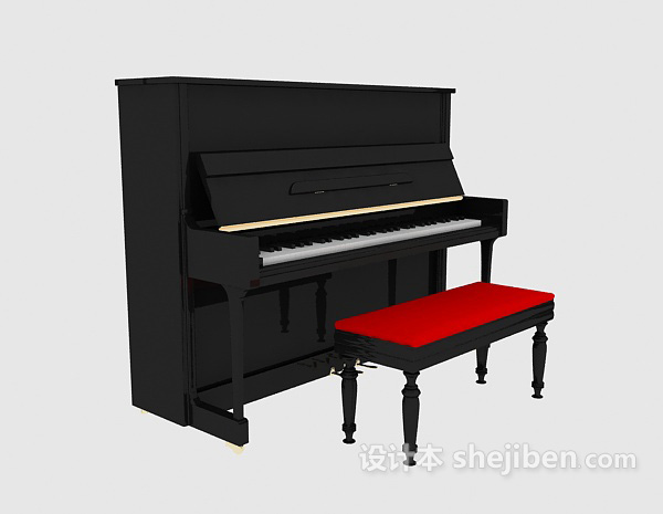 钢琴模型 3d模型下载