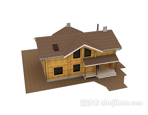 别墅模型3d模型下载