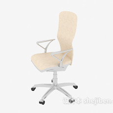 浅色可移动办公椅3d模型下载