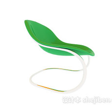 绿色简约休闲椅子3d模型下载