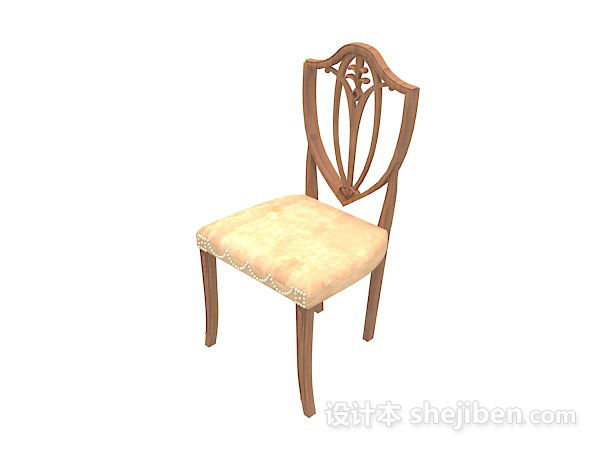 黄色欧式餐椅