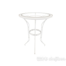 欧式沙发玻璃边桌3d模型下载