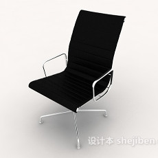 简约精简黑色办公椅3d模型下载