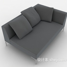 现代灰色单人沙发3d模型下载