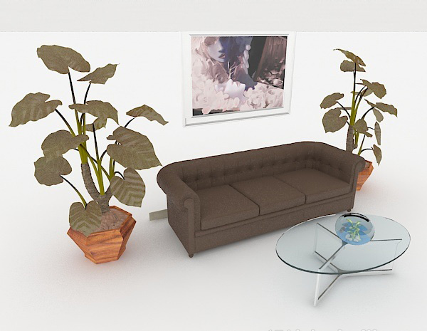 免费现代常见居家沙发3d模型下载