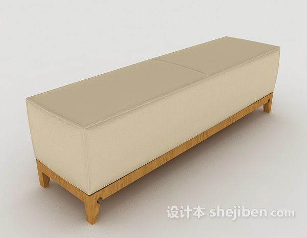 简单沙发长凳3d模型下载