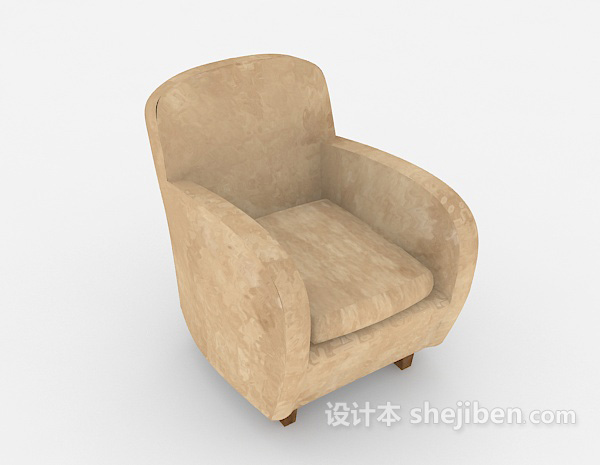 家居简单单人沙发3d模型下载