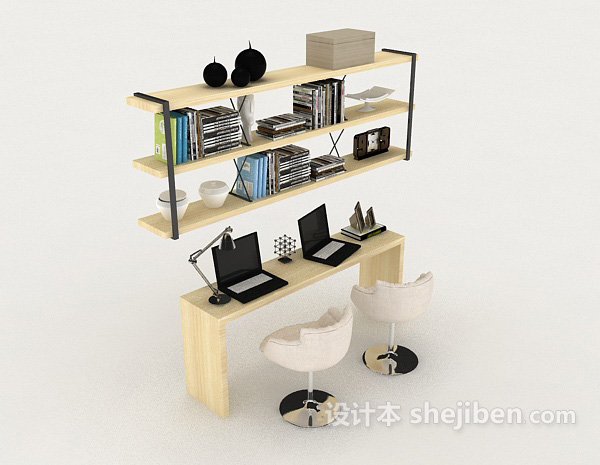 现代简约木质书桌