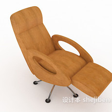 现代棕色休闲椅凳3d模型下载