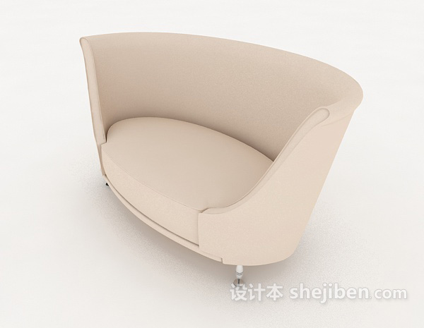 舒适简单单人沙发3d模型下载