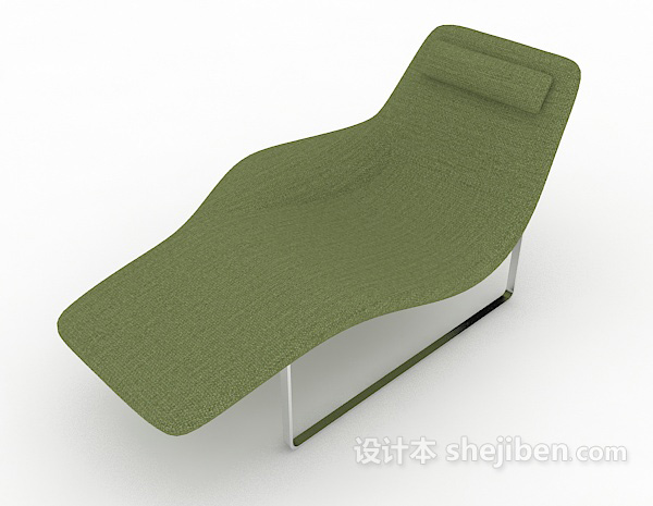 设计本绿色休闲躺椅3d模型下载