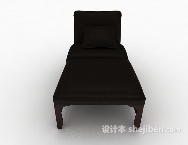 现代风格深色休闲躺椅3d模型下载