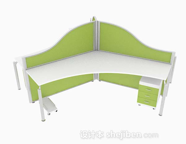 绿色简约办公桌