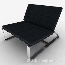 现代简约黑色家居休闲椅3d模型下载