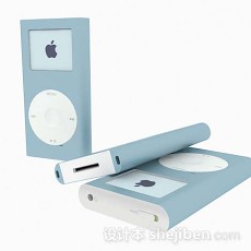 浅蓝色苹果MP33d模型下载