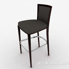 现代简约灰色高脚椅3d模型下载