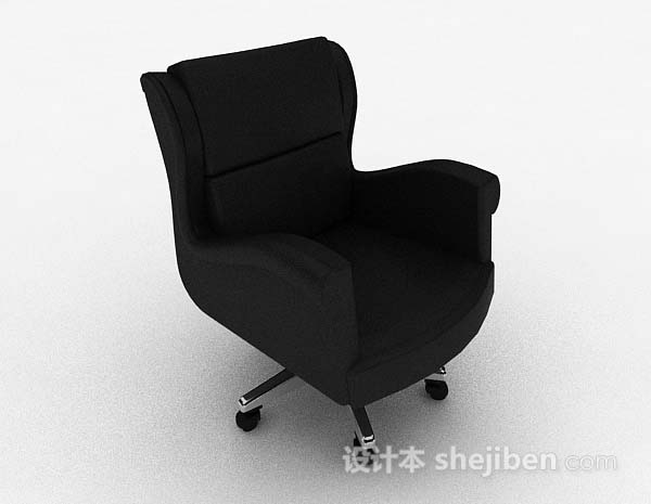 现代简约黑色家居椅子3d模型下载