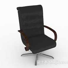 简单现代黑色办公椅子3d模型下载