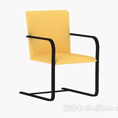 黄色休闲椅子3d模型下载