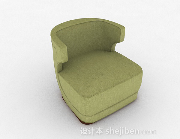 绿色简约单人沙发