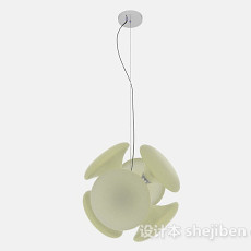 白色拼接球状吊灯3d模型下载