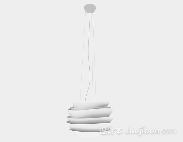 现代风格白色个性造型吊灯