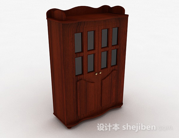 棕色木质衣柜